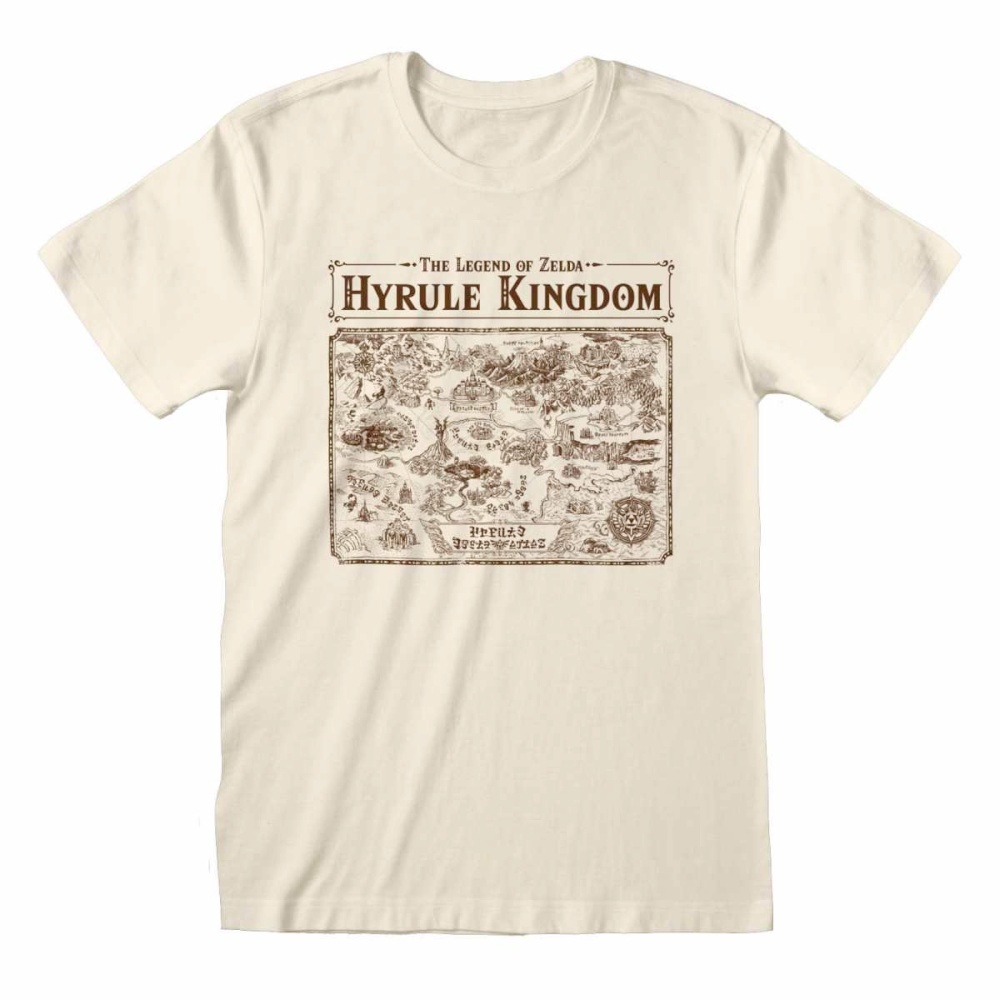 Nintendo The Legend Of Zelda - Map Of Hyrule Herren T-Shirt - Creme